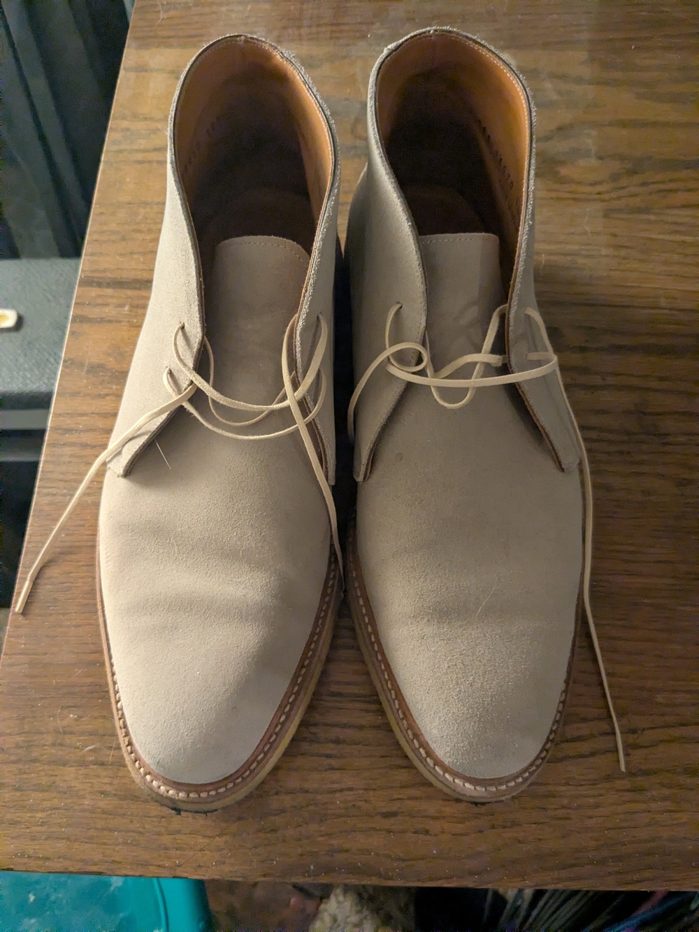 Sid Mashburn Taupe Suede Chukka Boots